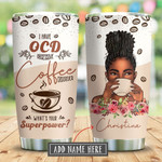 Larvasy Black Woman Coffee Personalized Stainless Steel Tumbler