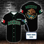 Larvasy Personalized Custom Name Mexico Logo Baseball Tee Jersey Shirt