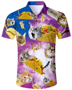 Larvasy Taco Cat Hawaiian Shirt Aloha Shirt For Summer