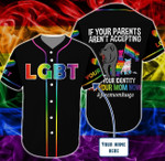 Larvasy Personalized Custom Name Freemomhug Lgbt Baseball Tee Jersey Shirt