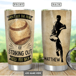 Larvasy Baseball Pitcher Personalized Stainless Steel Tumbler