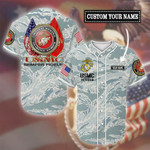 Larvasy Personalized Custom Name Us Marine Corps Veteran Ver 5 Baseball Tee Jersey Shirt