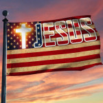 Jesus American Grommet Flag