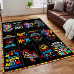Autism Awareness Rug, Mother Mother Area Rug, Autism Mom Rug, Mother Of Cats Printing Floor Mat Carpet, Autism Area Rug, Gifts For Mother