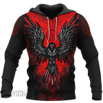 Viking-raven-red-viking-hoodie