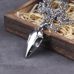 Vikings Necklace Norse Small Raven Skull