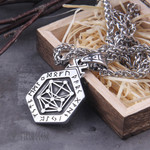 Viking Necklace Geri and Freki Wolf Rune