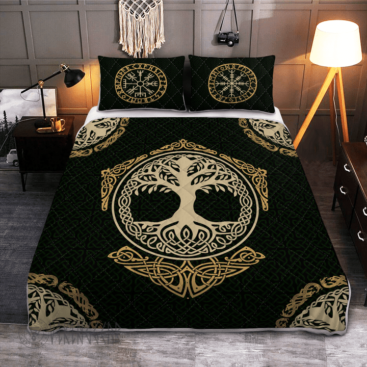 Yggdrasil - The Tree of Life in Norse Mythology | Yggdrasil - Viking Quilt Bedding Set - Myvikinggear Store