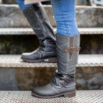 🔥TRENDING WINTER 2021- Women's Vintage Leather Zipper High Snow Boots B123