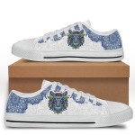 Abstract Animals Pattern Low Top Canvas Shoes Custom Mandala Sneakers