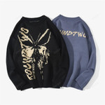 Butterfly Pattern Jacquard Knitted Sweater Warm Sweater