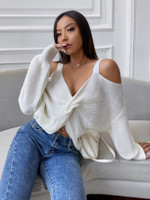 Fashion Sexy Strapless Sweater