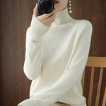 Fashion turtleneck knitted sweater