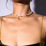 Geometric Pearl Necklace