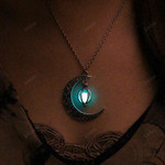 Ghostly Hollow Moon Necklace Love Birdcage