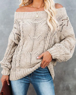 Hollow Out Twist Knit Sweater