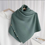 Multi-button Knitted Cashmere Shawl