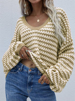 Striped Women's Knitted Sweater