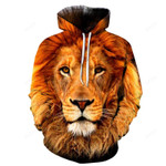 Powerful Lion Face 3D - Hoodie
