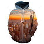New York At Sunrise 3D - Hoodie