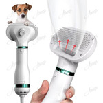 Portable Pet Hair Dryer with Slicker Brush - 2in1 Pet Grooming