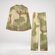 Army Style Long Sleeve Pyjama Made Of Satin Silk