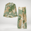 Ultimate Army Style Long Nightwear Made Of Satin Silk