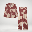 Army Style Mens Long Sleeve Pyjamas Made Of Satin Silk