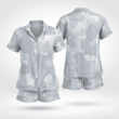 Brilliant Camo Satin Pyjamas Short Sleeve Made Of Satin Silk