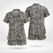 Camouflage Short Sleeve Button Through Pyjamas Soft And Cozy