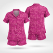 Beautiful Camo Satin Pyjamas Short Sleeve Stretchy And Lightweight