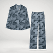 Camo Long Sleeve Pyjamas Set Made Of Satin Silk