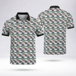 Military Style Custom Golf Shirts Breathable Comfy Fabric Black Collar_1