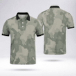 Camouflage Big Mens Polo Shirts Fresh And Sporty Black Collar