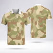 Camouflage Printed Polo T Shirts High-Quality Mesh Fabric White Collar