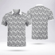 Camouflage Custom Printed Polo Shirts Breathable Comfy Fabric White Collar