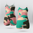 Excellent Army Print Short Playsuits Soft Breathable & Versatile