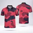 Camouflage Polo Club Shirts Breathable Comfy Fabric Black Collar