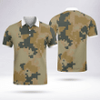 Army Style Stylish Polo Shirts High-Quality Mesh Fabric White Collar