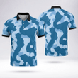 Army Style Polo Club Shirts High-Quality Mesh Fabric Black Collar