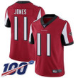 Falcons #11 Julio Jones Red Team Color Men's Stitched Football 100Th Season Vapor Limited Jersey Nfl