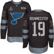 Blues #19 Jay Bouwmeester Black 1917-2017 100Th Anniversary Stanley Cup Champions Stitched Hockey Jersey Nhl
