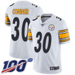 Steelers #30 James Conner White Men's Stitched Football 100Th Season Vapor Limited Jersey Nfl