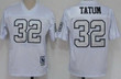 Oakland Raiders #32 Jack Tatum White With Silver Throwback Jersey Nfl