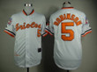 Men's Baltimore Orioles #5 Brooks Robinson 1970 Hall Of Fame White Throwback Jersey Mlb