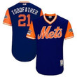 Men's New York Mets 21 Todd Frazier Toddfather Majestic Royal 2018 Mlb Little League Classic Authentic Jersey Mlb