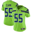 Women's Nike Seahawks #55 Frank Clark Green Stitched Nfl Limited Rush Jersey Nfl- Women's