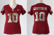 Nike Washington Redskins #10 Robert Griffin Iii Handwork Sequin Lettering Fashion Red Womens Jersey Nfl- Women's
