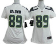 Nike Seattle Seahawks #89 Doug Baldwin White Game Womens Jersey Nfl- Women's