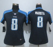 Women's Tennessee Titans #8 Marcus Mariota Nike Navy Blue Limited Jersey Nfl- Women's